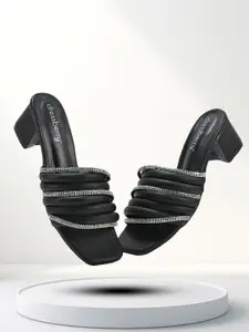 DressBerry Women Embellished Block Heel Sandals