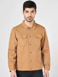 SF JEANS by Pantaloons Men Spread Collar Solid Cotton Casual Denim Jacket