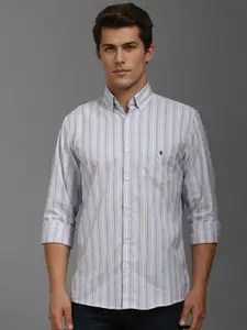 Louis Philippe Sport Men Slim Fit Opaque Striped Casual Shirt
