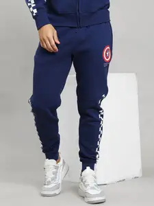 Free Authority Men Captain America Printed Mid Rise Joggers