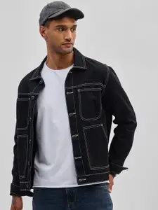 Snitch Men Drop-Shoulder Sleeves Slim Fit T-shirt