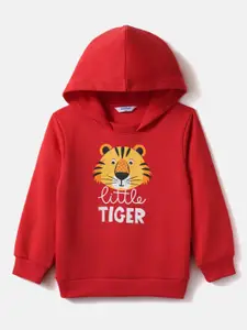 Nauti Nati Nautinati Boys' Fleece Little Tiger Printed Sweatshirt Hoodie