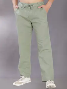 DIVISIVE Men Mid-Rise Relaxed Loose Fit Easy Wash Regular Trousers