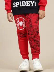 Kids Ville Boys Graphic Spiderman Printed Regular Fit  Jogger