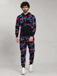 Free Authority Deadpool Printed Hooded Sweatshirt with Joggers