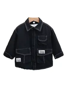 StyleCast x Revolte Boys Spread Collar Solid Cotton Casual Tailored Jacket