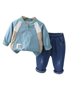 StyleCast x Revolte Boys Colourblocked Long Sleeves Coat With Trouser