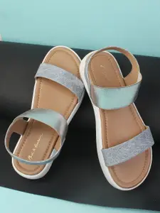 Mast & Harbour Women Blue & Brown Casual Open Toe Flats