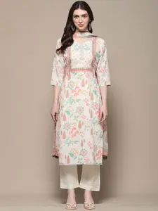 Biba Floral Printed Unstitched Dress Material