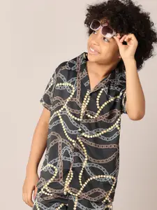 V-Mart Boys Printed Pure Cotton Shirt with Shorts