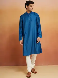 Fabindia Comfort Fit Mandarin Collar Straight Kurta