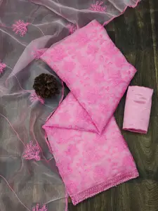 Maroosh Embroidered Thread Work Organza Unstitched Dress Material