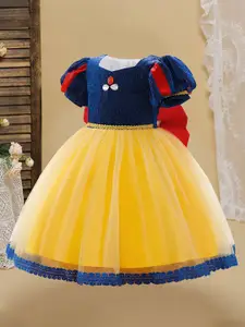 StyleCast x Revolte Girls Bow Detail Puff Sleeve Fit & Flare Dress