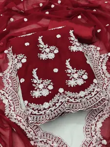 Maroosh Embroidered Thread Work Unstitched Dress Material