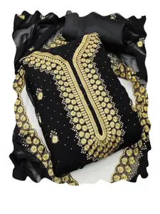 Maroosh Ethnic Motifs Embroidered Zari Work Unstitched Dress Material