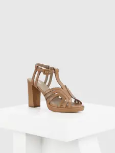 Oroh Leather Party Platform Sandals with Tassels