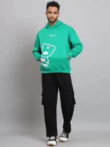 GRIFFEL Men Self Design Mid Rise Hood Tracksuits