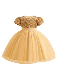 StyleCast x Revolte Embellished Puff Sleeve Balloon Dress