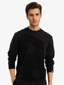 RARE RABBIT Men Self Design Sweatshirt