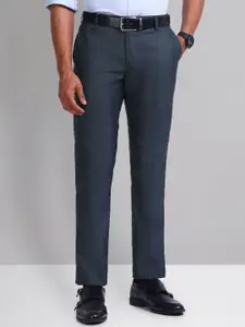 AD By Arvind Men Solid Regular Fit Formal Trousers