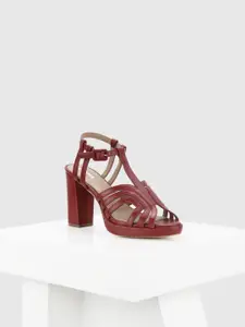Oroh Leather Party Platform Sandals with Laser Cuts