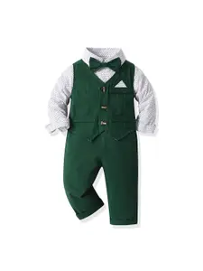StyleCast x Revolte Boys Printed Long Sleeves Shirt & Trouser & Waistcoat & Bow Tie