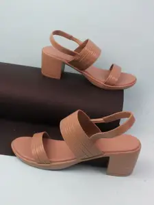 DressBerry Women Block Round Toe Sandals with Backstrap