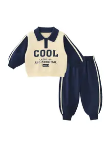 StyleCast x Revolte Boys Printed Polo Collar Long Sleeves T-Shirt With Trouser