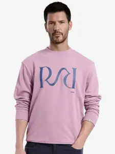 RARE RABBIT Men Printed Cotton Pullover Sweatshirt