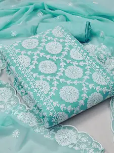 Maroosh Floral Embroidered Thread Work Unstitched Dress Material