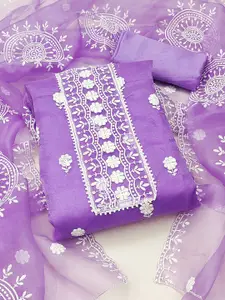 Maroosh Ethnic Motifs Embroidered Organza Unstitched Dress Material