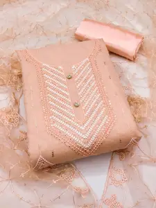 Maroosh Embroidered Mirror Work Unstitched Dress Material