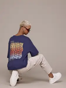 The Roadster Lifestyle Co. Printed Pure Cotton Oversized T-shirt