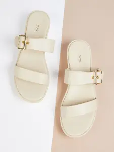 max PU Wedge Sandals with Buckles