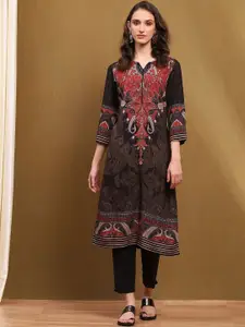 Biba Ethnic Motifs Printed Straight Kurta