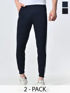 BAESD Men Pack Of 2 Cotton Mid-Rise Joggers
