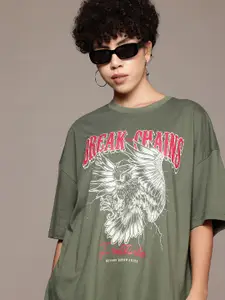 The Roadster Lifestyle Co. Printed Oversized T-shirt