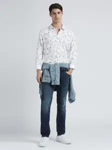 Pepe Jeans Men Spread Collar Floral Printed Cotton Casual Shirt