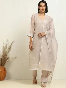 Biba Floral Embroidered Unstitched Dress Material