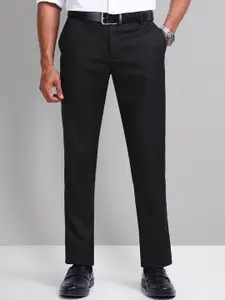 AD By Arvind Men Smart Flex Checked Formal Trousers
