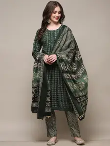 Biba Floral Printed Pure Cotton Unstitched Dress Material