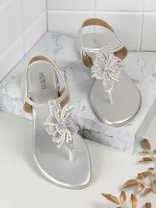 Metro Women Party T-Strap Flats