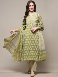 Biba Floral Printed Pure Cotton Unstitched Dress Material