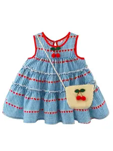 StyleCast x Revolte Checked A-Line Mini Dress