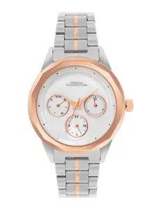 French Connection Women Dial & Stainless Steel Bracelet Style Straps Analogue Watch FCH06RTM