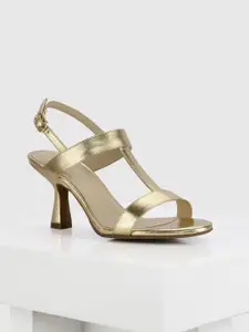 Oroh Leather Party Stiletto Sandals with Buckles