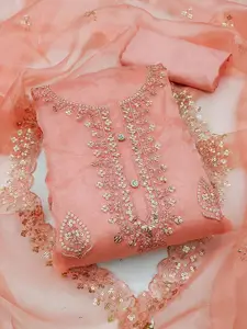 Maroosh Ethnic Motifs Embroidered Sequinned Organza Unstitched Dress Material