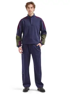 RARE RABBIT Men Colourblocked Hooded Sweatshirt