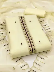 Maroosh Embroidered Thread Work Unstitched Dress Material