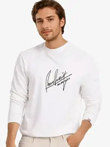 RARE RABBIT Men Printed Cotton Round Neck Sweatshirt